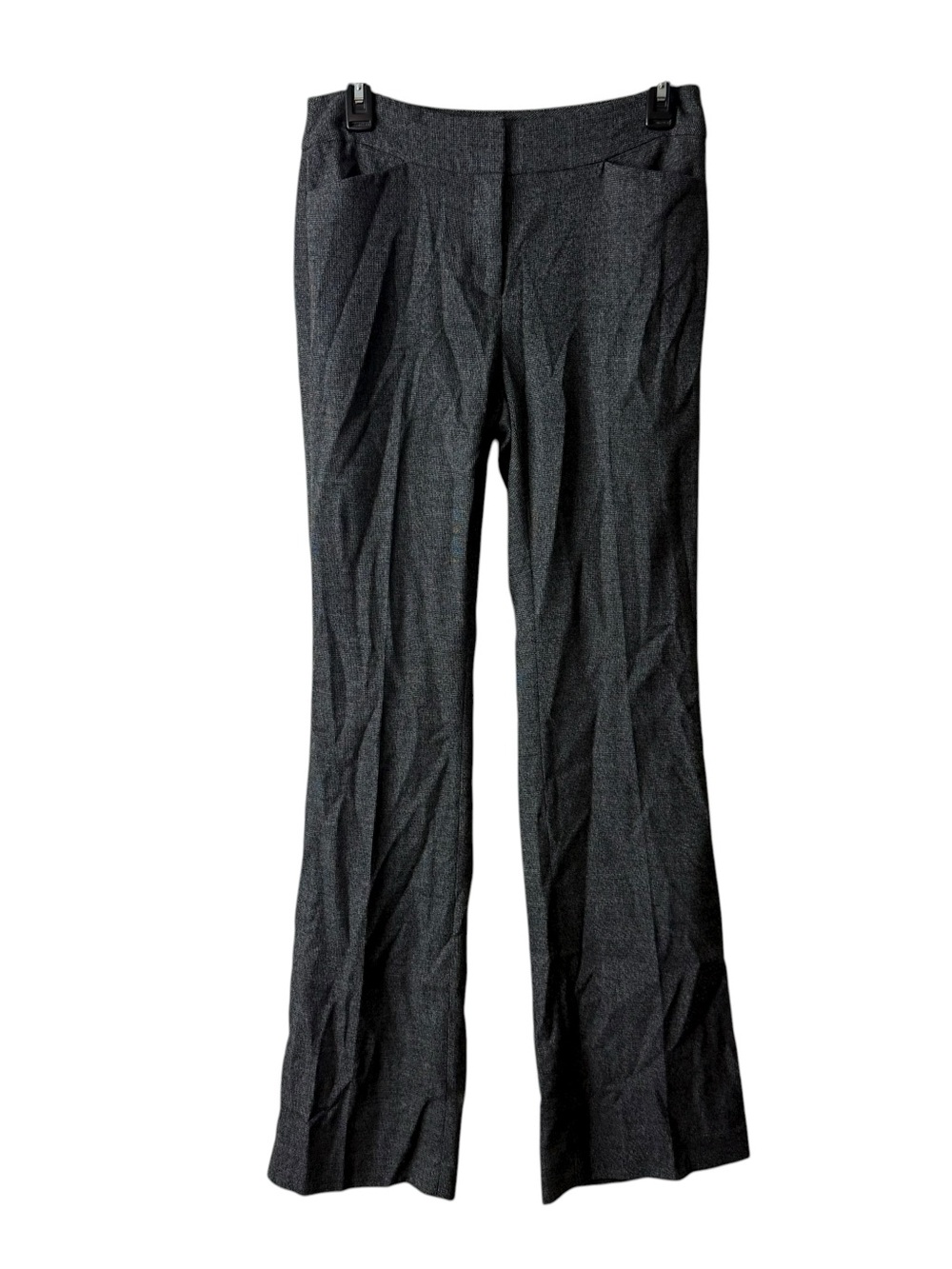 White House Black Market Black Gray Patterned Wide Leg Trouser Pants